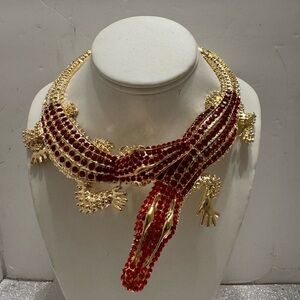 ORANGE  CHUNKY NECKLACE